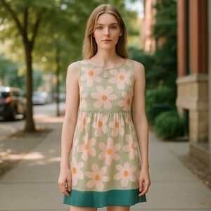 Uncle Frank women’s Flower Print Dress size XS lined